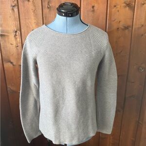 Talbots Light Gray Knit Sweater XS